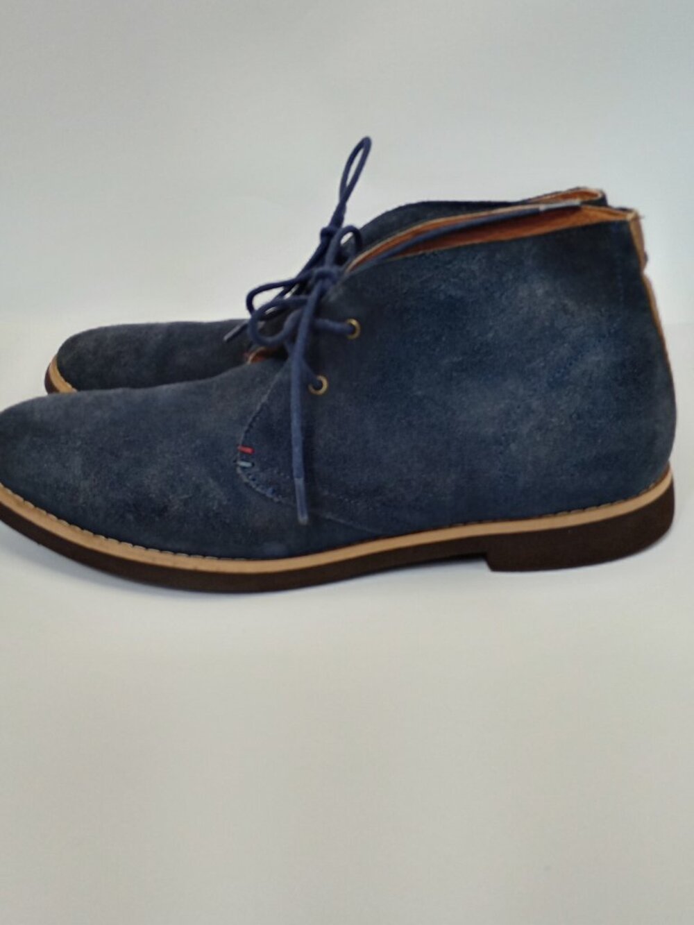 Tommy Hilfiger Blue Suede Chukka Desert Boots Size 12